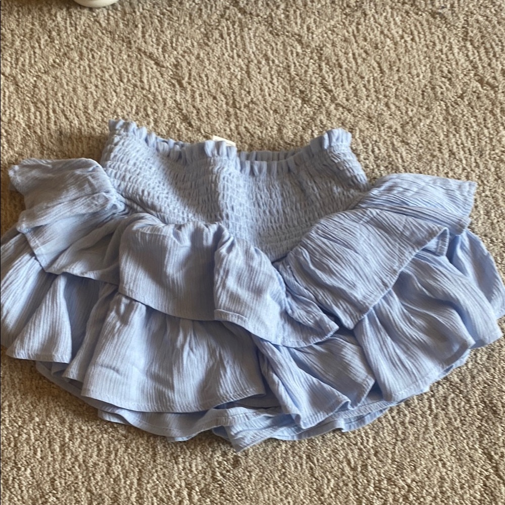Light Blue Ruffled Skirt
